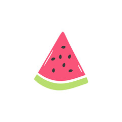 Cartoon fresh watermelon slice