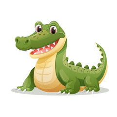 Cartoon Crocodile vector Illustration for Kids