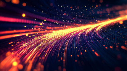 Vibrant, pulsating sound waves radiate outward in a sleek, modern design on a dark background.