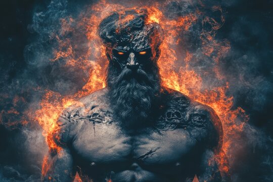 A portrait depicting the epic Greek god Hades, ruler of the underworld and hell.