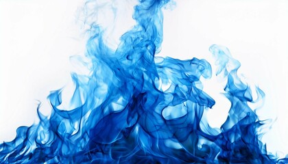 blue fire isolated on white background