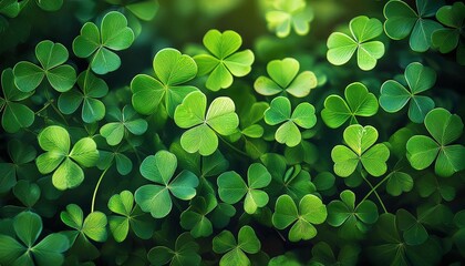 st patrick s day green shamrock leaves background patrick s day backdrop with growing clover leaf extreme close up patrick day pub party background