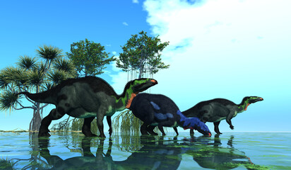 Camptosaurus Dinosaur Swamp - Camptosaurus is a genus of herbivorous dinosaurs from the Late Jurassic Period of western North America.