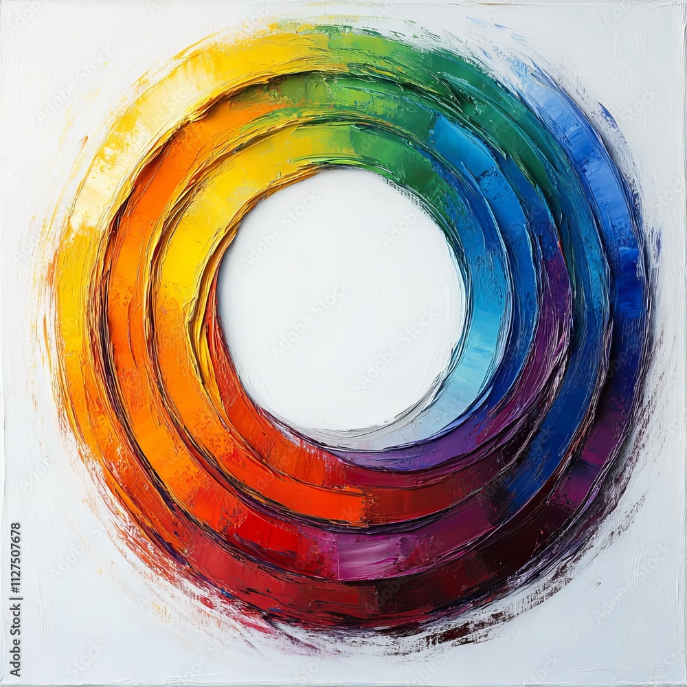 Aufkleber a burst of vibrant paint splashes forms a striking abstract pattern, blending a wide range of colors