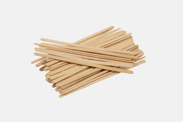 Disposable water coffee makers. Stir the drink. Bamboo sticks for drinks. Stir the coffee.