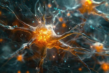 Microscopic image of neurons