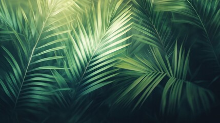 A soft, blurry gradient of lush green leaves.

