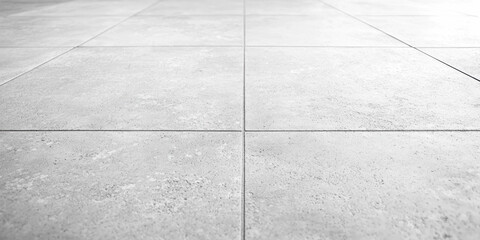 Smooth concrete tiles arranged in a grid pattern with visible seams. The surface texture shows subtle grain and uniform light gray tones