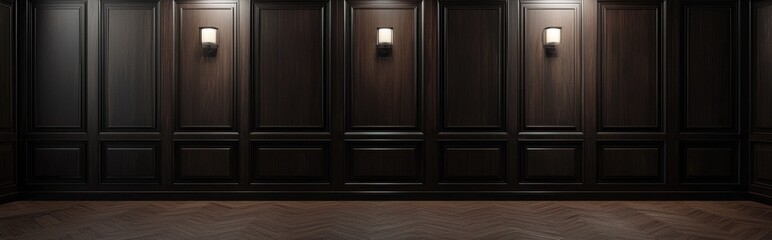 Dark mahogany panels with an even brown tone and slight reddish highlights.