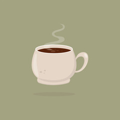 Coffee Cup And Coffee Icon Vector Design.