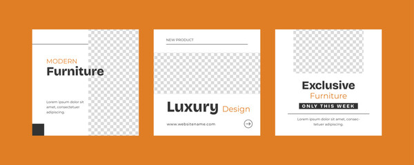 Home interior social media post template