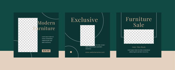 Furniture feed social media template