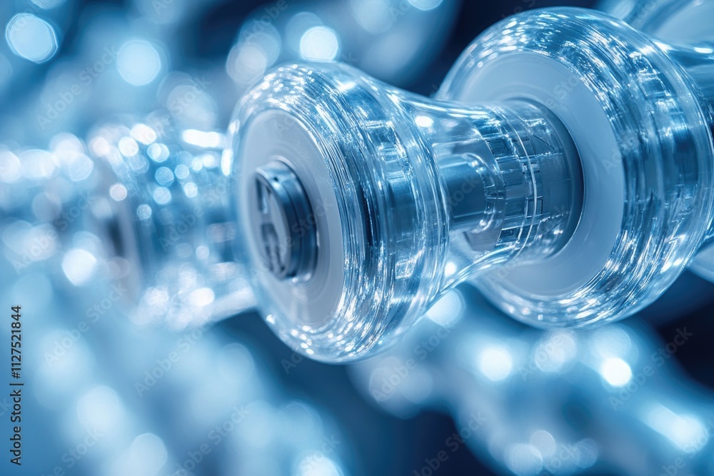 Poster close up view of a glass door handle, suitable for use in architectural or design context