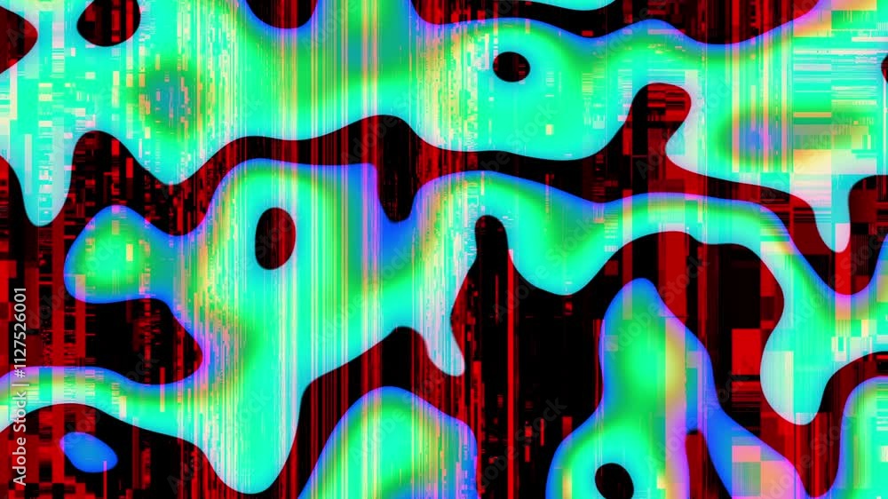 Poster Unique Design Abstract Digital Pixel Noise Glitch Error Video Damage. Seamless Loop video