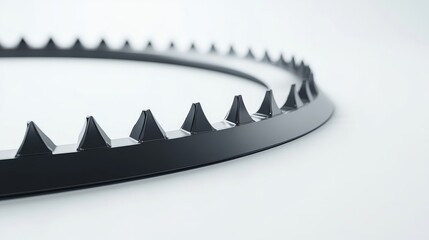 An abstract black form on a white background, with its unique curves and shapes, is ideal for use as a design element or a source of creativity.