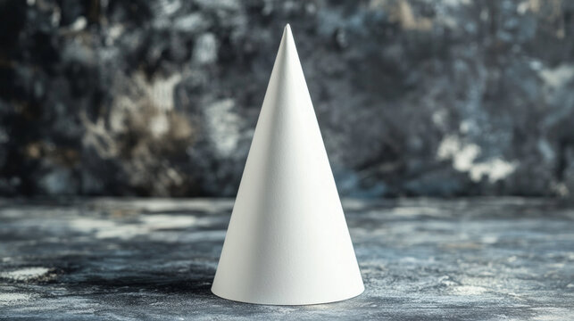 White party hat for birthday, anniversary, christmas celebration. Vector realistic 3d mockup of blank cone head caps for carnival, holidays and festive isolated on white background