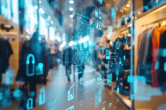 Retail and technology converge, with AI tools enabling personalized shopping experiences in an e-commerce-driven world.