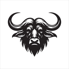 Obraz premium Buffalo Head Silhouette