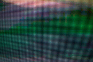 The monitor screen is too close. Screen matrix. Small cells.