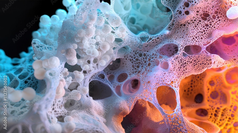 Poster intricate coral structures underwater environment macro photography vibrant colors abstract concepts