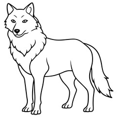  wolf line art 
