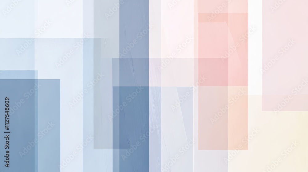 Aufkleber abstract pastel color background with overlapping translucent rectangles.