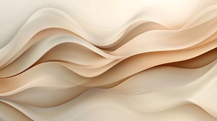 Obraz premium Stylish color waves in muted beige and brown