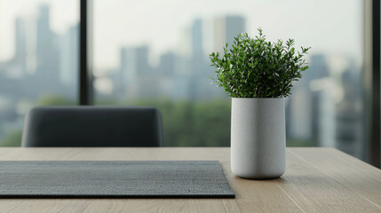 Elegant business menu ambiance at a modern restaurant in the city indoor calm view