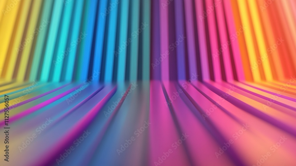 Poster colorful abstract background with vibrant rainbow stripes creating a dynamic pattern, ai