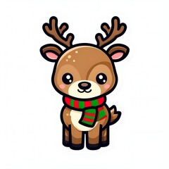 Fototapeta premium reindeer with christmas tree