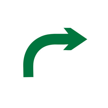 Arrow point around Curved arrows. Arrow sign. Curved arrow pointing right direction pointed behind