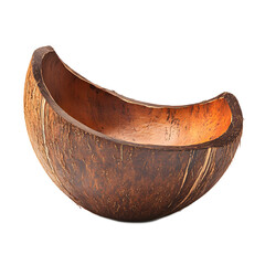 Fototapeta premium Natural Wooden Bowl Showcasing Rustic Handcrafted Craftsmanship
