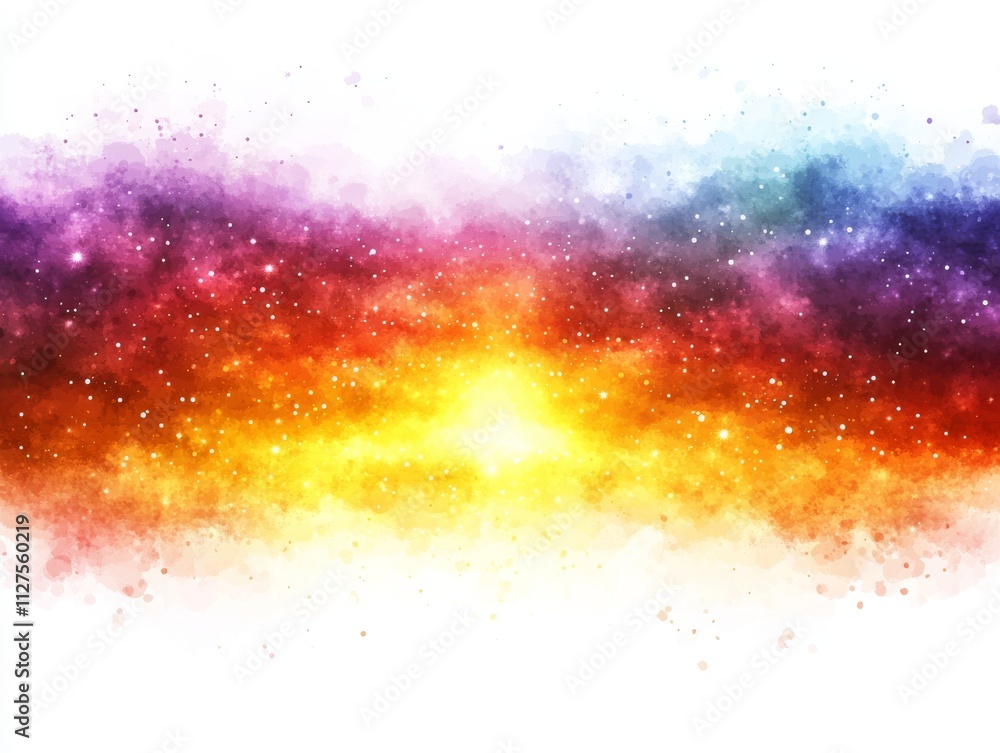 Poster an explosion of colorful paint splashes on a white background creates a vibrant and dynamic visual i