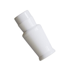 Sauce bottle white color and blank label transparent background