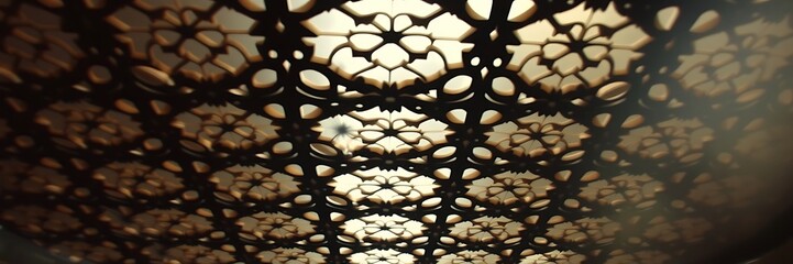 Low angle view of intricate pattern creating dramatic ambiance with soft focus
