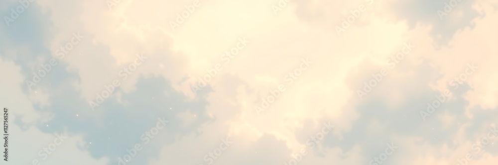 Poster abstract pattern in pastel hues with soft lines