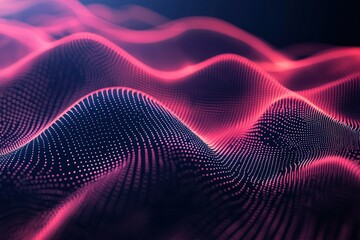 Abstract Digital Network - Flowing lines and interconnected dots symbolize the dynamic nature of AI technology. Visualize motion and data transmission.