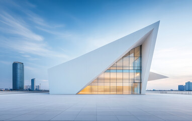Minimalist modern art building space structure