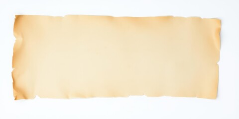Obraz premium Aged, vintage paper with torn edges on a clean white background, blank