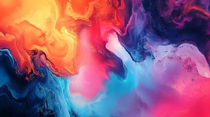 Surreal combinations and contrasts of colors in an abstract background