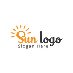 Creative sun logo design vector template. Sun symbol logotype vector
