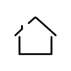 House Outline Icon Representing Homes, Real Estate, and Property - Ideal for Architectural and Residential Projects