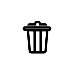 Trash Can Icon Representing Deleting, Disposal, and Waste Management - Ideal for Recycling, Cleaning, and Trash Applications