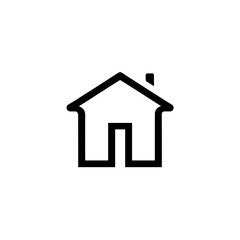 Simple House Outline Icon for Real Estate, Housing, and Residential Property - Perfect for Architecture and Construction Projects