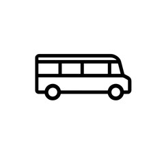 Bus Symbol Representing Public Transportation, Commuting, and Travel in Urban Settings