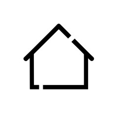 House Symbol Representing Residential Properties, Real Estate, and Architecture in Home Design