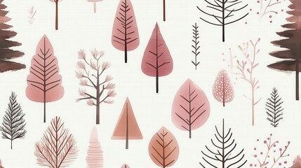 Abstract background, forest watercolor, geometric pattern, seamless patterns.