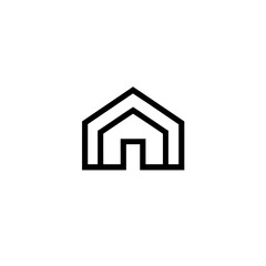 Home Icon for Property, Real Estate, Residential Living, Housing Solutions, and Building Design