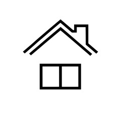 House Icon for Real Estate, Residential Homes, Property, and Architecture