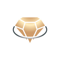 Gold luxurious diamond logo icon design vector illustration